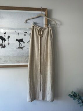 Milo Cream Wrap Maxi Skirt